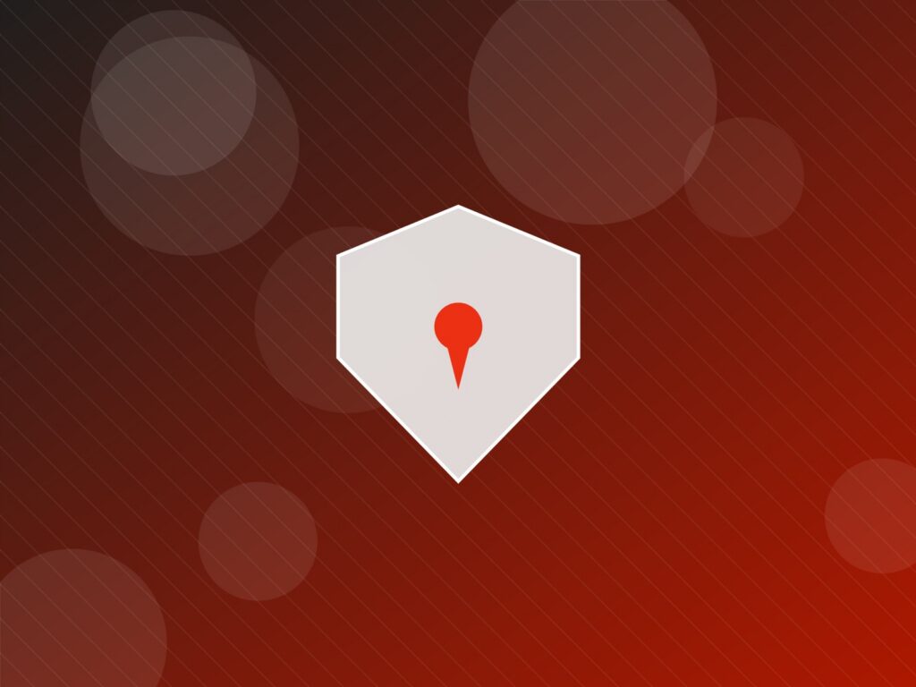 Shield with a keyhole, representing a secure password vault